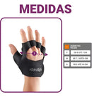 Luva Academia Neoprene Musculação Crossfit Ajustável Grip Cor Preta Desenho Do Tecido Liso Tamanho M