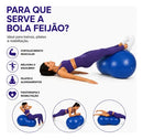 Bola Pilates Fisioterapia Yoga Alongamento Feijão 90x45 Cm Cor Azul