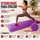 Tapete De Yoga Rubber Fit Tpe Biodegradável Azul 6mm. Cor Roxo e Rosa