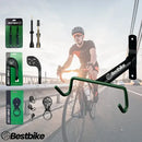Suporte De Parede Pendurar Bicicleta Modelo Horizontal Braço Cabide De Parede P/ Bike Emborrachado Retrátil Gancho Rack Para Bike Acessórios Oficina Garagem Suporte Dobrável Espaço-economia Bestbike
