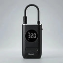 Mini Compressor Digital Portátil para Carro Moto e Bicicleta com Calibrador Digital Inflador Elétrico de Pneus LCD Lanterna LED Compacto e Recarregável Preto Marca Rezzet