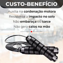 Corda De Pular Cross Speed Rope Rolamento Profissional Fit Homeroarte Cor Azul