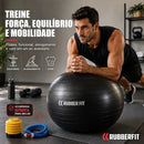 Bola Pilates Suiça Yoga Abdominal Gym Ball 55cm Bomba Cor Preto