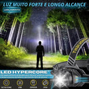 Lanterna De Cabeça Led Sensor Movimento 12 Modos Recarregável Power Bank Usb Alta Potência Ciclismo Camping Pesca Reparo Noturna Zoom Ajustável Ipx4 Resistente Mãos Livres Frontal 100000 Lumens