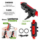 Kit Farol Lanterna Bike Bicicleta Luz Ultra LED Potente Forte Recarregável USB Forte Dianteira Traseira Pisca Sinalizador À Prova D'Água IP67 Kaizu