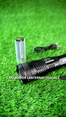 Lanterna Tática T9 Led Recarregável Mais Potente Do Mundo Alto Brilho Zoom Xhp Preto Luz Branca Holofote Pesca Sítio Fazenda Nixzen