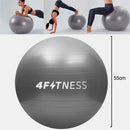 Bola Suíça 4fitness Para Yoga, Pilates, Alongamento, Fisioterapia E Treinos Funcionais 55cm Com Inlfador Cor Cinza