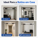 Barra Fixa De Porta Para Exercícios Ajustável 63 A 96 Cm Cor Prateado