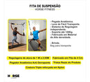 Fita de Suspensão Horse Fitness Fita de Treinamento Suspenso TRX Faixa de Resistência Tamanho Ajustável e Fácil de Ancorar Treinamento Funcional Peso do Corpo Equipamento De Treino Yoga e Pilates