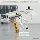 Bico Para Bomba De Ar Pneus De Carro Moto Bicicleta Universal Acessório Adaptador Rosca Padrão Mangueira Compressor Inflador Elétrico Portátil Presilha Para Travar Engate Rápido Calibragem da Pressão