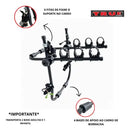 Suporte Transbike P/ 3 Bikes Apoio Fixo Sedan Hatch Suv True Cor Preto
