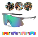 Óculos Corrida Ciclismo Beachtenis Masculino Feminino Uv400 Espelhada Cinza