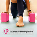 2 Blocos Pilates Tijolo Yoga Funcional Compacto Resistente