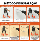 Kit 5 Suporte De Parede Aço Bike Escada 35kg Organização