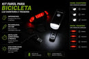 Kit Farol Led Para Bicicleta Potente Recarregável Usb