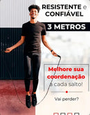 Corda De Pular Cross Speed Rope Rolamento Profissional Fit Homeroarte Cor Vermelho
