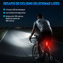 Farol Bike Recarregável Usb 3030 12 Leds Ipx6 Buzina 6 Sons