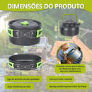 Kit Panelas Camping Cooking Set Camping E Pesca C/chaleira