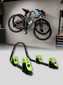Suporte De Parede Kawak Para 2 Bicicletas Preto Com Verde