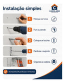Suporte De Parede Para Até 7 Cadeiras De Praia Aluminio
