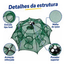 Covo Armadilha Para Pesca Camarão Peixes Siri Iscas 8 Furos
