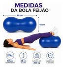 Bola Pilates Fisioterapia Yoga Alongamento Feijão 90x45 Cm Cor Azul
