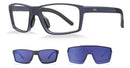 Armação Óculos Sol Hb Presto 2.0 Ciclismo Grafeno Armação Matte Navy Lente Blue Chrome