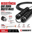 Corda De Pular Speed Rope Rolamento Cabo De Aço Profissional Rubber Fit Preto