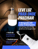 Lampada Led Solar Recarregável Usb Camping Pesca Jardim