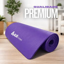 Tapete Yoga Nbr Macio 8mm Exercícios Pilates 185x65cm Aluí Roxo