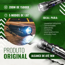 Lanterna Tática T9 Led Recarregável Mais Potente Do Mundo Alto Brilho Zoom Xhp Preto Luz Branca Holofote Pesca Sítio Fazenda Nixzen