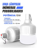 Lampada Led Solar Recarregável Usb Camping Pesca Jardim