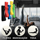 Kit 5 Faixa Elástica Super Mini Band Extensor Elástico Para Treino Resistência Funcional Academia Ginástica Yoga Esporte Banda Extra Forte De Treinamento Thera Pilates Fisioterapia Alegria
