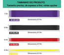 Elastico Treino Exercicio Academia Fitness Super Band Cinto Preto-roxo-vermelho-amarelo
