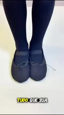 Kit  Sapatilha Faixa E Redinha Cabelo Ballet Jazz Infantil