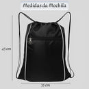 Mochila Sacola De Academia Para Esporte Porta Chuteira Tênis Cor Preto Liso