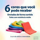 Kit 4 Faixa Elástica Thera Band Exercício Fisioterapia Yoga Faixas Variadas Funcional Pilates Ginástica Academia Alegria Sortido