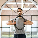 Justgofit Anel Pilates 36cm Flexível Tonificador Magiccircle Cor Preto
