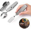 Talher Multifuncional 6 Em 1 Aço Inox Camping Pesca Trilha