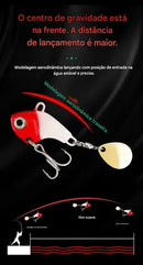 5 Iscas Artificial Metal Vib Vibration 10g 12cm Truta Robalo