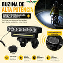 Farol Lanterna Bike 8 Led Potente Recarregável Usb Controle Buzina Integrada Sinalizador Luz Forte Ajustável Todo Tipo De Bicicleta Ybf