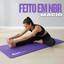 Tapete Yoga Nbr Macio 8mm Exercícios Pilates 185x65cm Aluí Roxo
