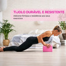 2 Blocos Pilates Tijolo Yoga Funcional Compacto Resistente