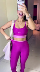 Conjunto Fitness Academia Calça E Top Zero Transparência