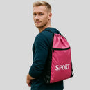 Mochila Saco Academia Rosa Sport Fanza Moda Impermeável 45cm Nylon