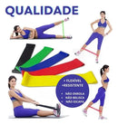 Kit 5 Faixa Elastica P/ Treino Extersor Super Band Academia