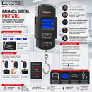 Balança Para Pesca Peixe Com Gancho De Mão Pendurada Digital Portátil Para Malas De Viagem Bolsa Bagagem Até 50kg Chrome Technology