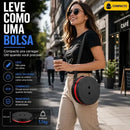 Banqueta Banco Retrátil Portátil Alça Telescópica Pesca Top Preto