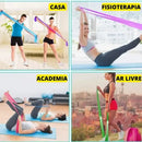 Acessórios Esportivos Kit 18 Itens Treino Exercicios Elásticos Faixa Elástica Mini Band 12níveis Atividade Fisica Pilates Casa