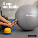Bola Suiça 55cm Pilates Yoga Com Bomba Fisioterapia Fitness Cor Cinza